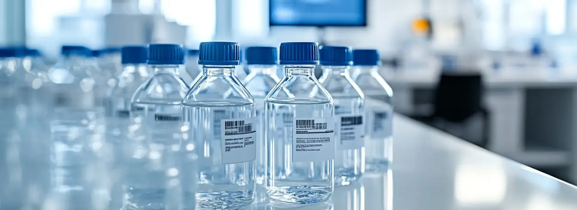 Field technician records a water sample on a tablet connected to the LIMS