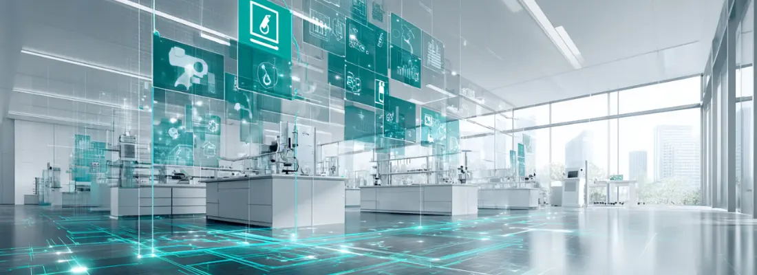 Digitally connected laboratory with networked instrumentation and traceability indicators