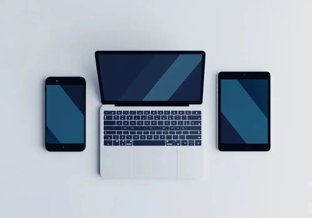 Laptop, tablet and smartphone showing the responsive interface continuity of a LIMS