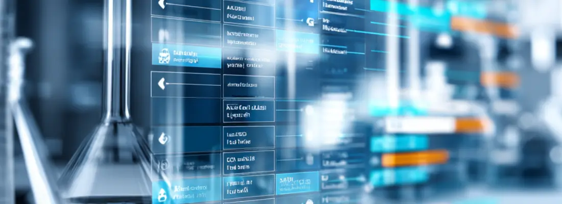 Digital LIMS panel showing traceability controls and result validation