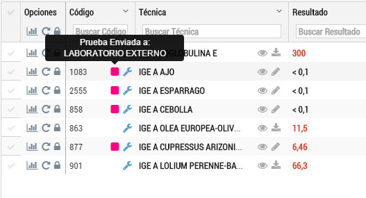 Pantalla de resultados